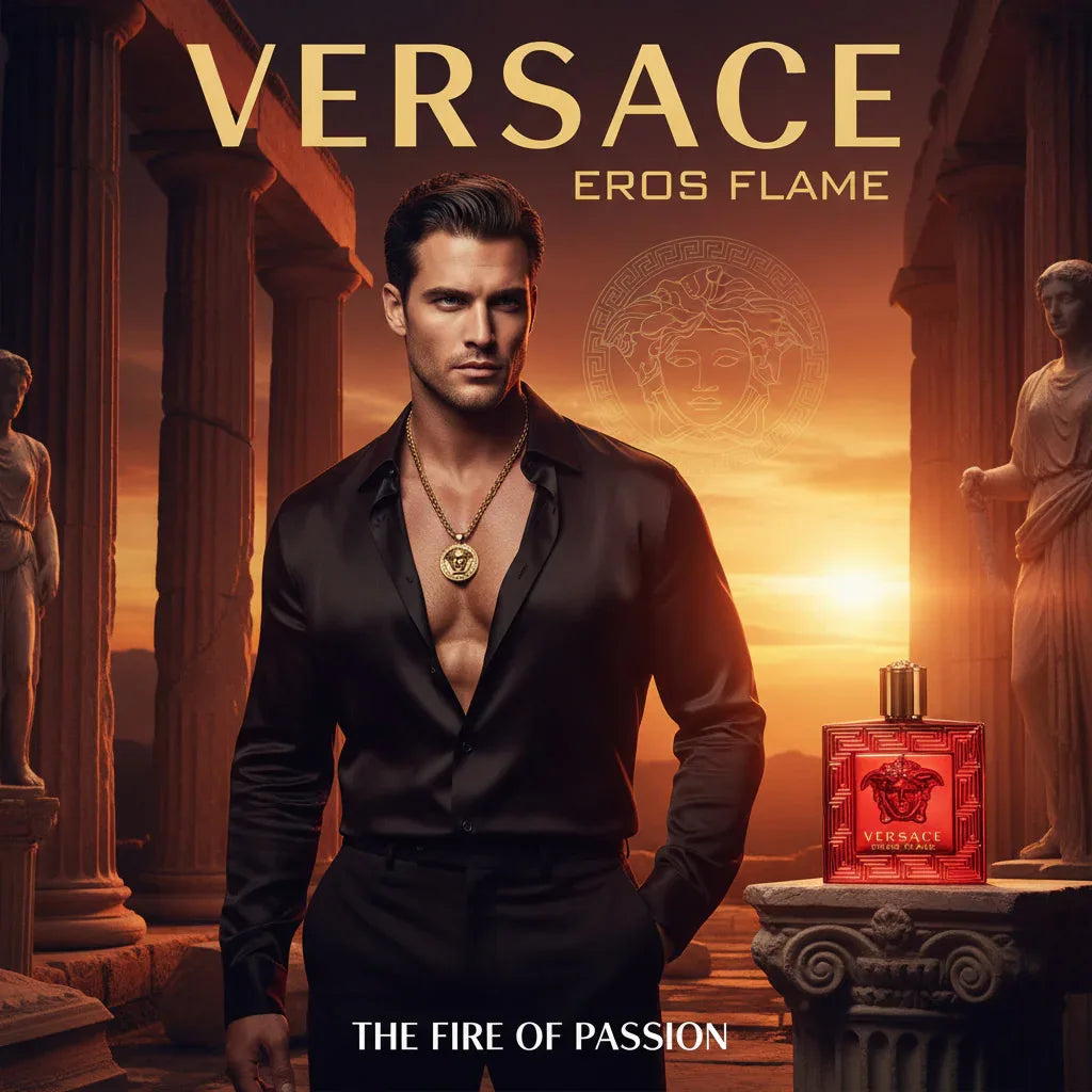 VERSACE EROS FLAME – Eau de Parfum – Vaporisateur  | Passion Ardente & Masculinité Intense
