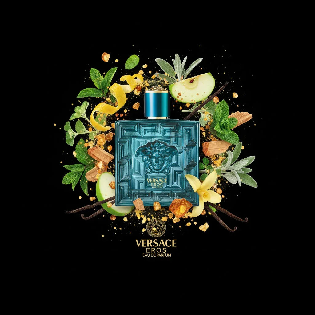 VERSACE EROS – Eau de Parfum – Vaporisateur | Fraîcheur Mentholée & Sensualité Orientale