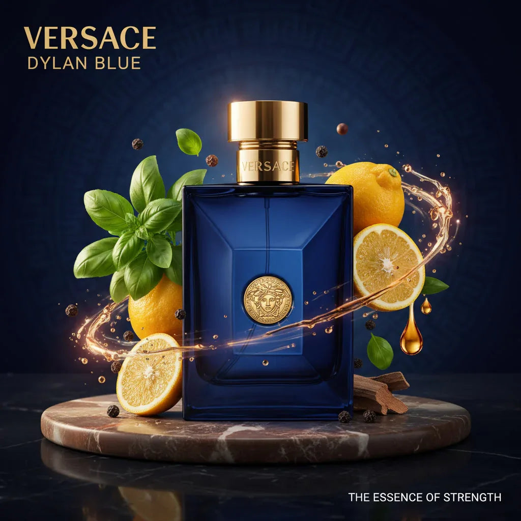 VERSACE DYLAN BLUE – Eau de Toilette – Vaporisateur| Fraîcheur Aromatique & Élégance Masculine