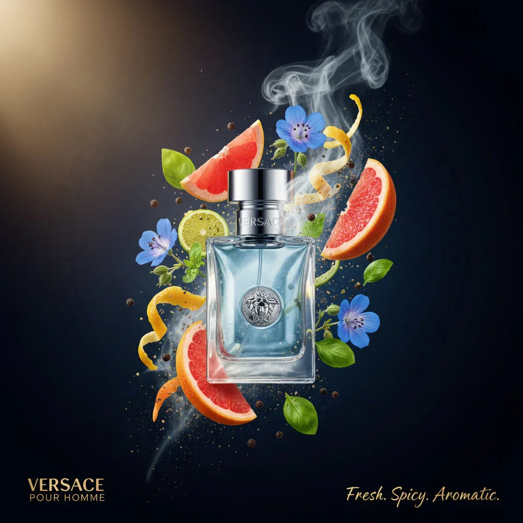 VERSACE POUR HOMME – Eau de Toilette – Vaporisateur 200 ml | Fraîcheur Méditerranéenne & Élégance Intemporelle